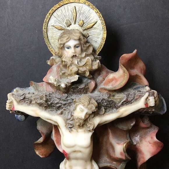 Sculpture God over Jesus on the cross label Dolci - Picture 3 of 7